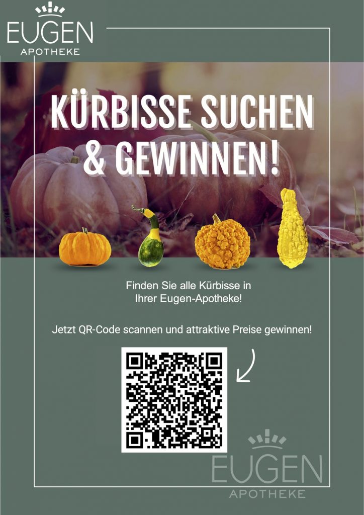 Kürbis-Gewinnspiel der EUGEN Apotheke im Prinz-Eugen-Park in München